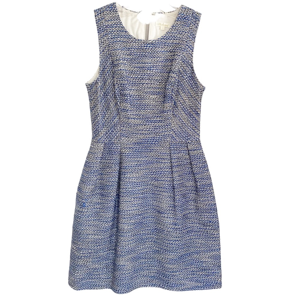 Shoshanna Blue Belle Sleeveless Tweed Style Women's Dress Size 2